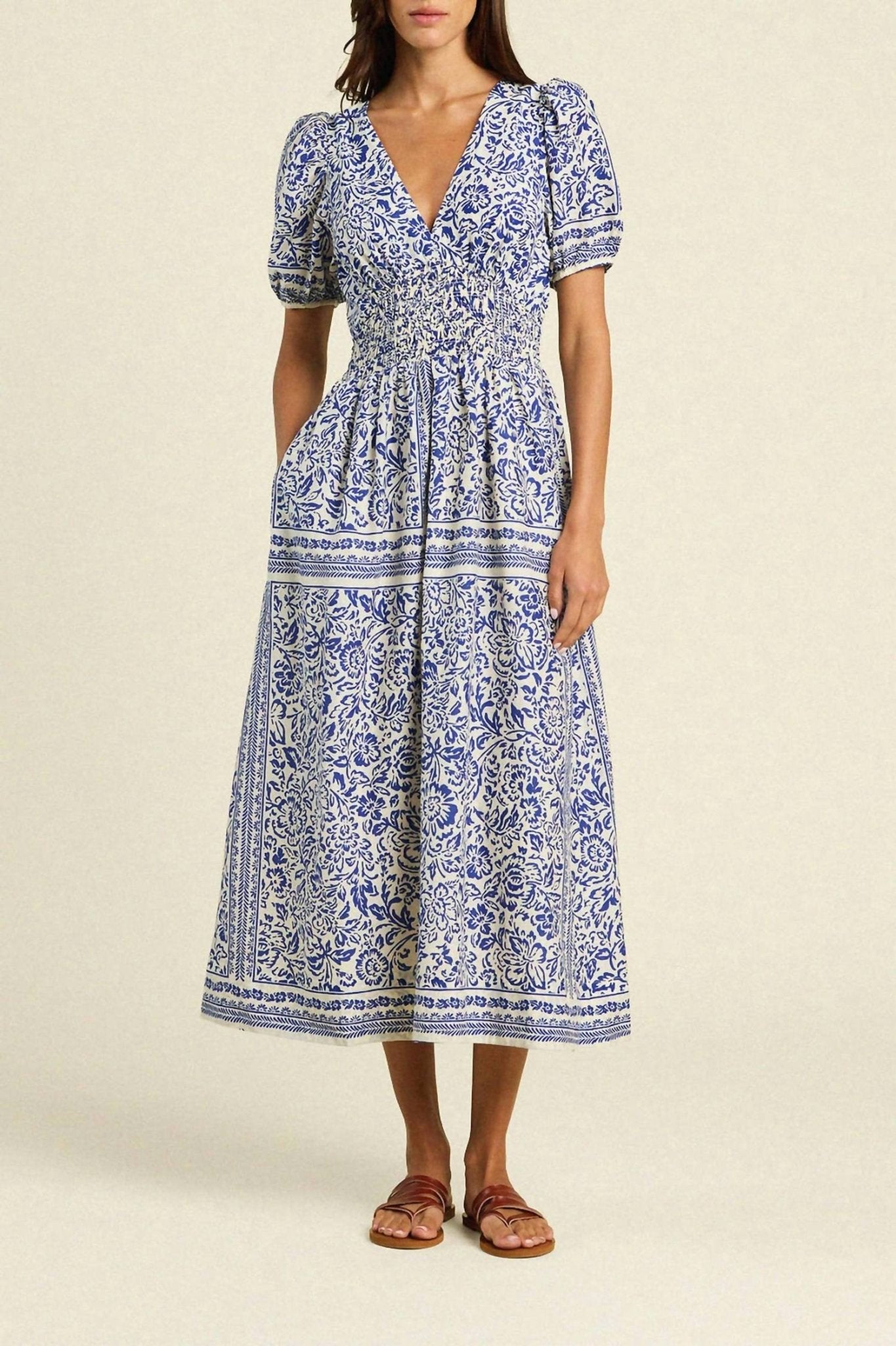 Trovata - Sonia Dress - blue - clothing - cotton - blend
