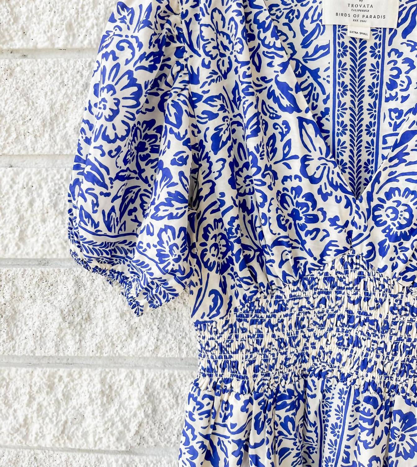 Trovata - Sonia Dress - blue - clothing - cotton - blend
