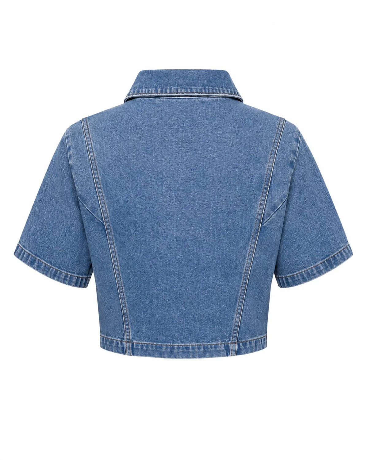 Tru Luxe - Button Front Short Sleeve Top