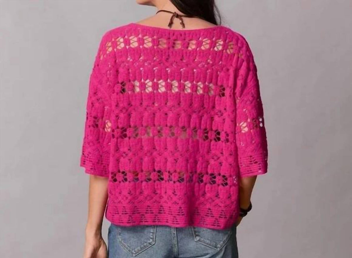 Tru Luxe - Crochet Popover Top