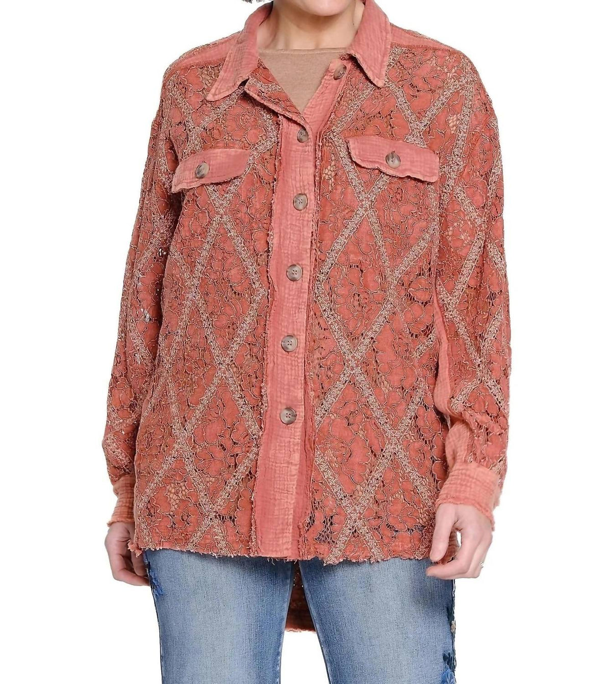 Tru Luxe - Lace Patch Top
