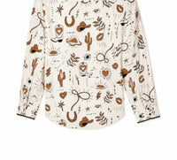 Tru Luxe - Print Button Up Shirt Jacket