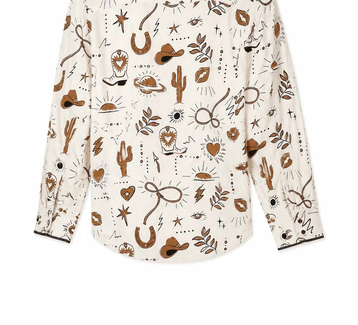 Tru Luxe - Print Button Up Shirt Jacket