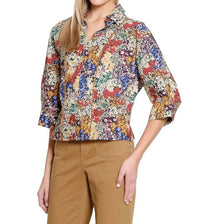 Tru Luxe - Split Neck Collared Popover