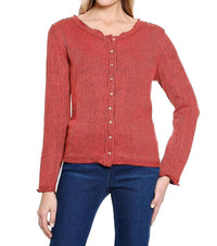 Tru Luxe - Stripe Knit Button Up Top