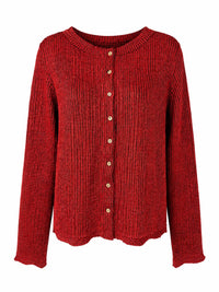 Tru Luxe - Stripe Knit Button Up Top