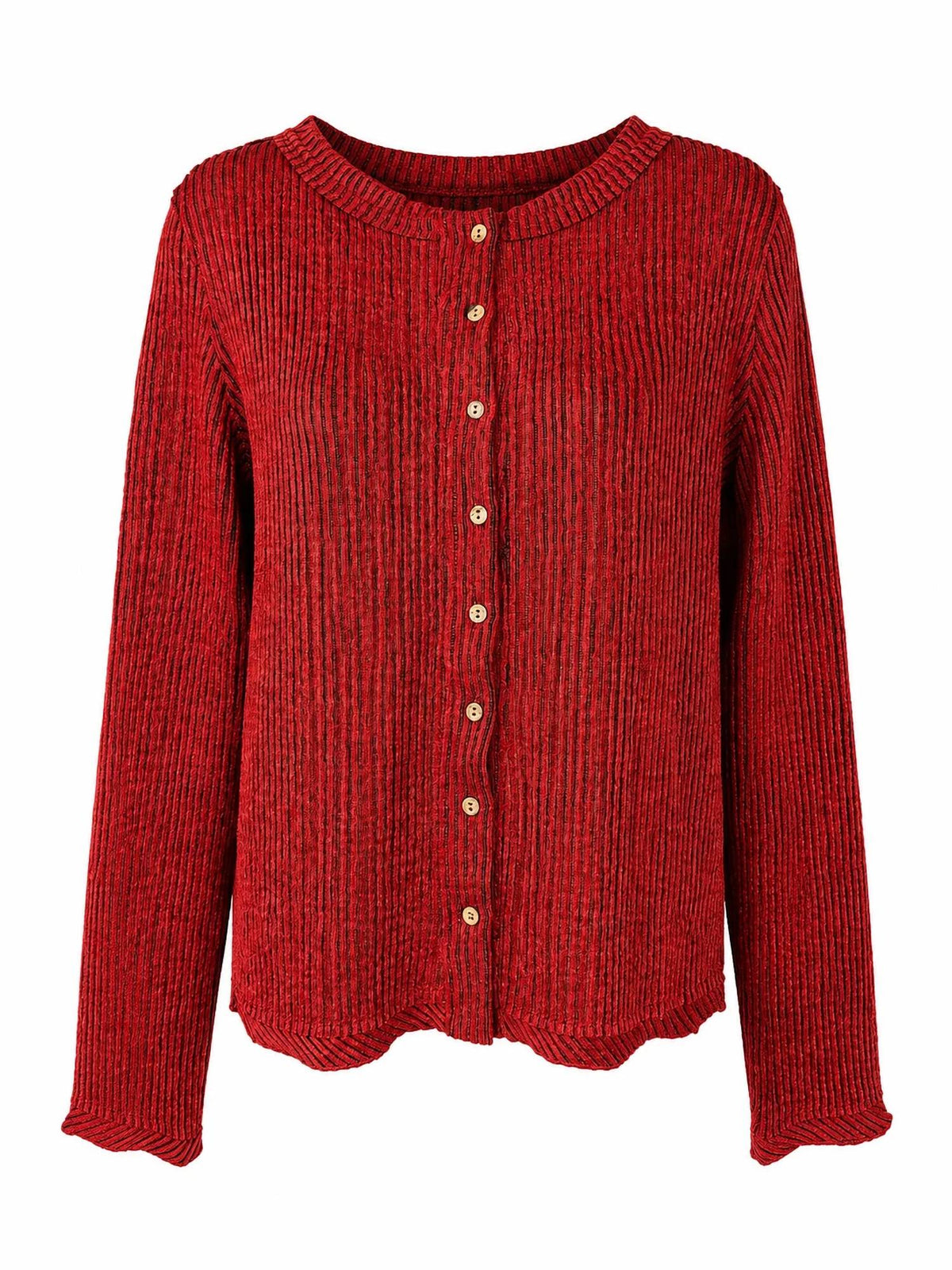 Tru Luxe - Stripe Knit Button Up Top