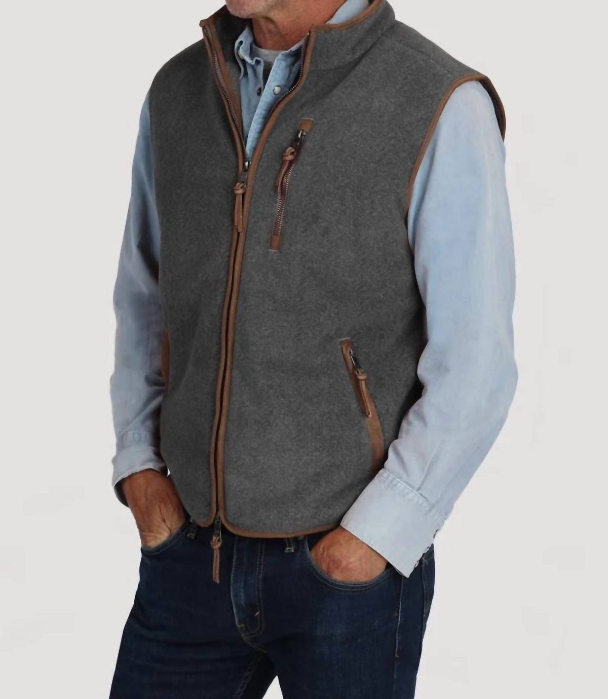 True Grit - Hergbone Fleece Vest