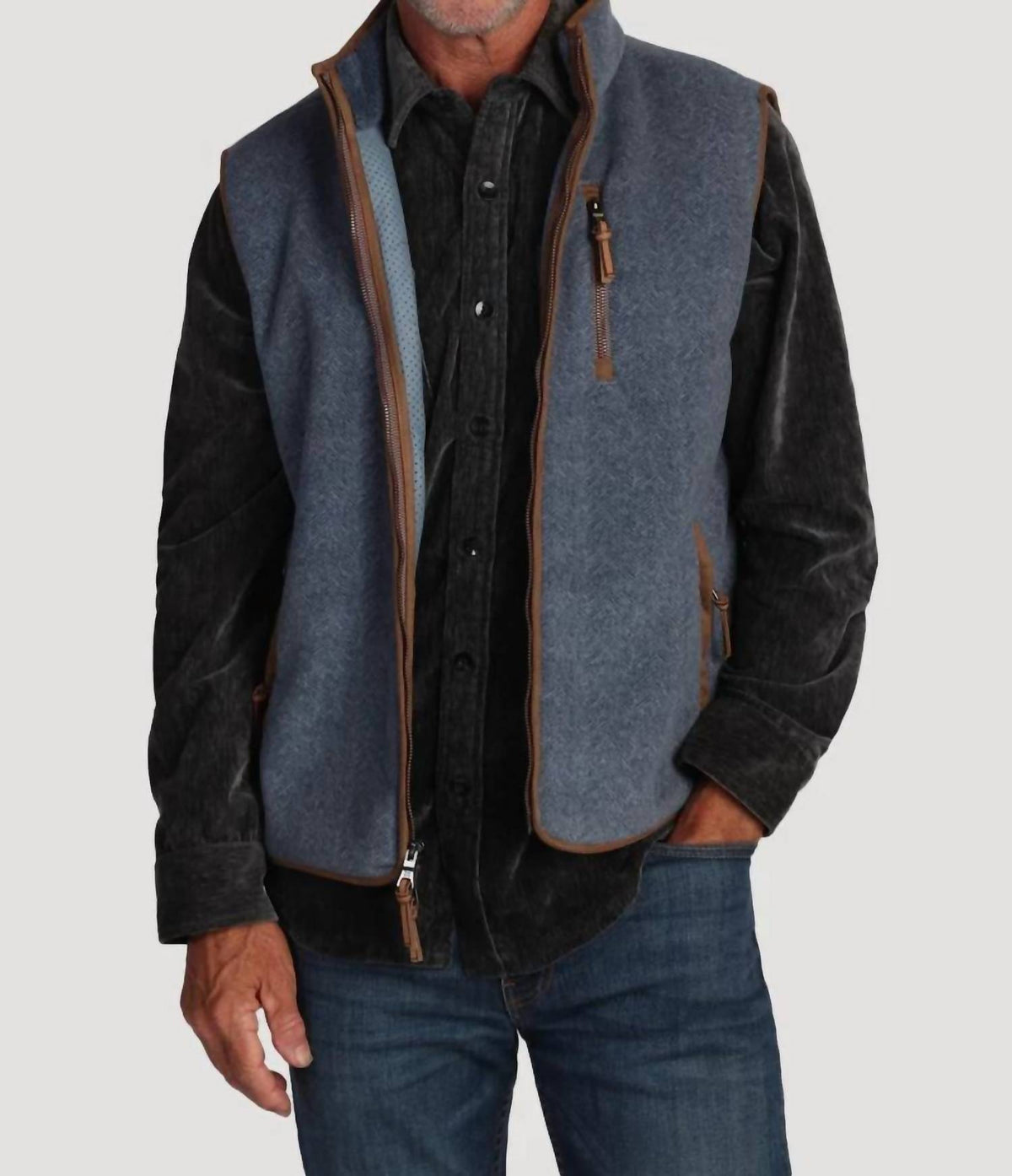 True Grit - Herringbone Zip Vest