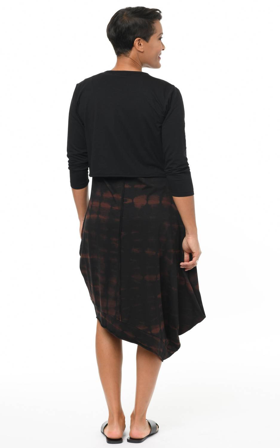 Tulip Clothing - 3/4 Sleeve Shrug - black - clothing - cotton - blend