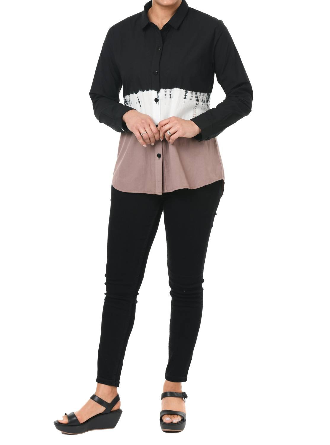 Tulip Clothing - Brynn Button Down Shirt - black - button - down - shirts - clothing