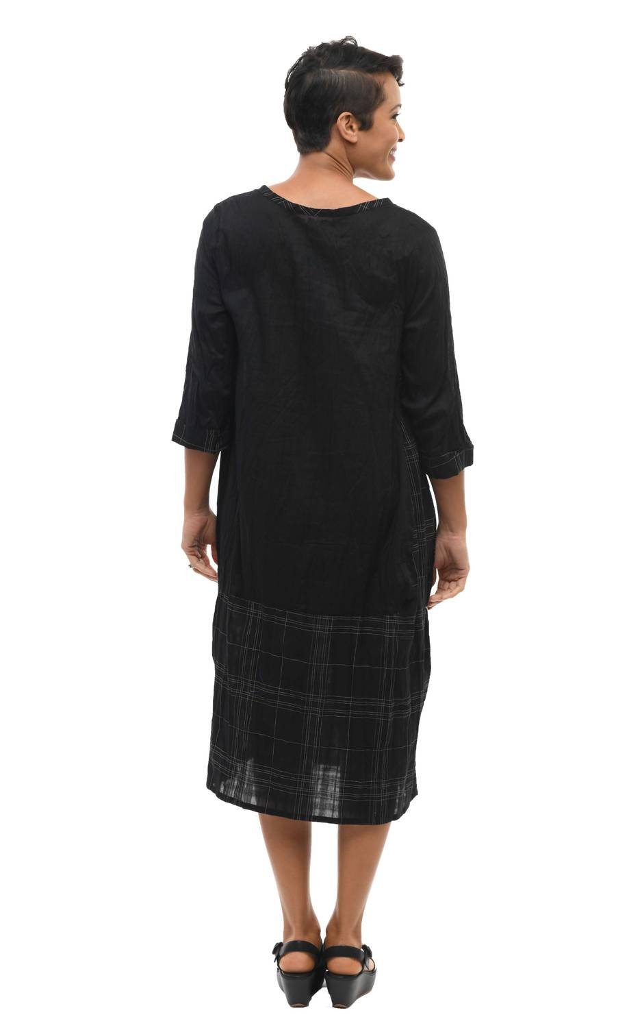 Tulip Clothing - Byron Midi Dress - black - clothing - cotton