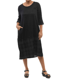 Tulip Clothing - Byron Midi Dress - black - clothing - cotton