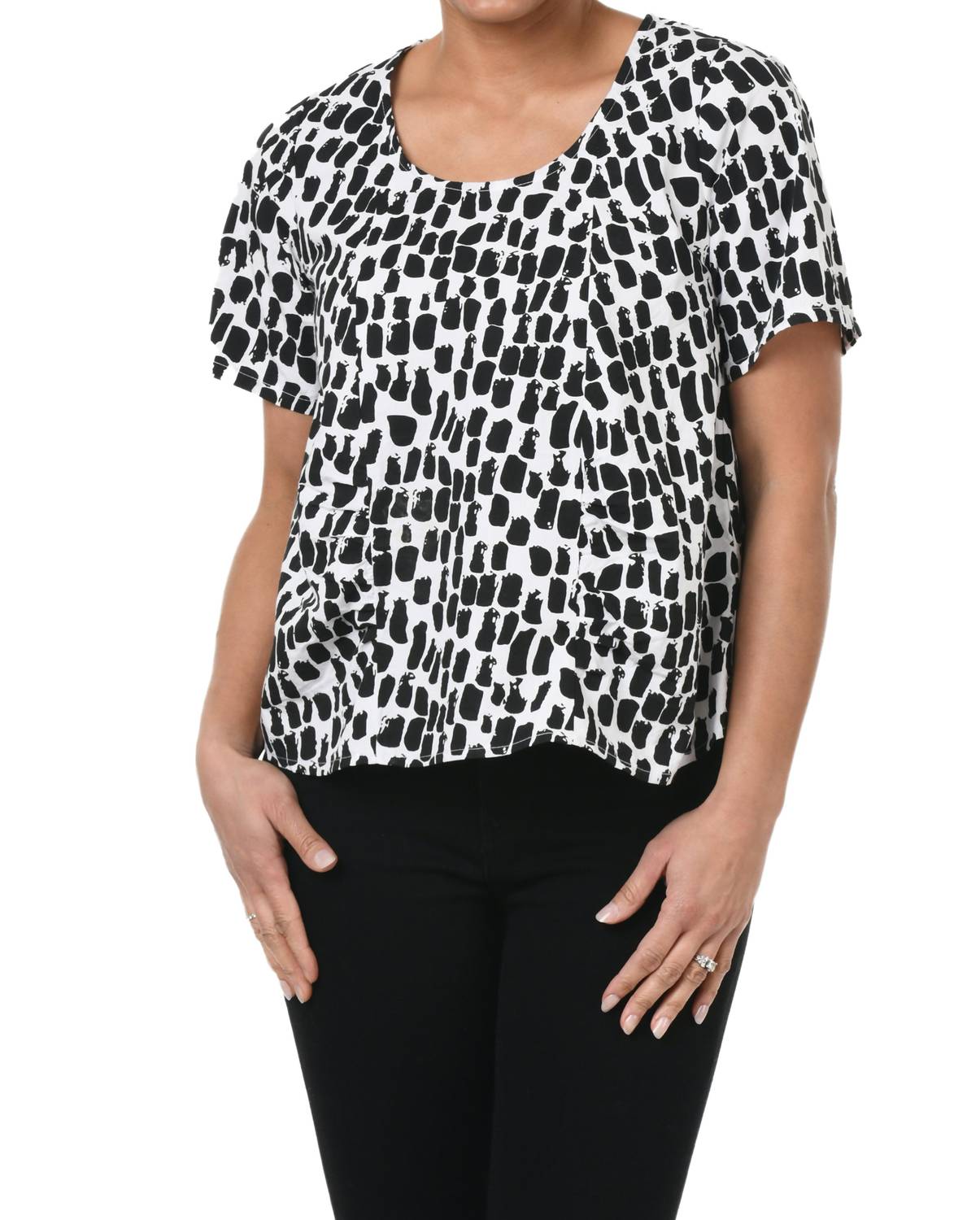 Tulip Clothing - Carmella Pullover Top - black - blouses - clothing