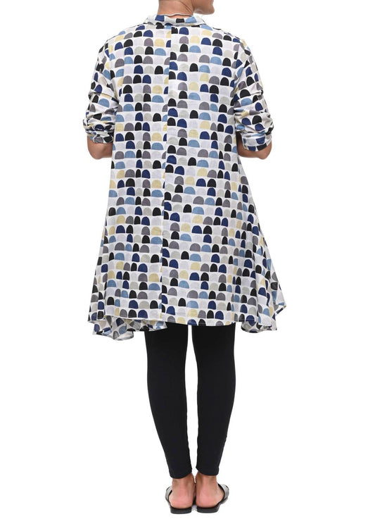 Tulip Clothing - Demi Button Down Tunic - blue - clothing - directbrandpartner