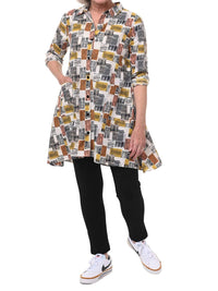 Tulip Clothing - Destin Button Down Tunic - clothing - cotton - directbrandpartner