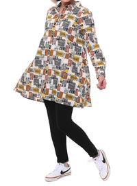 Tulip Clothing - Destin Button Down Tunic - clothing - cotton - directbrandpartner