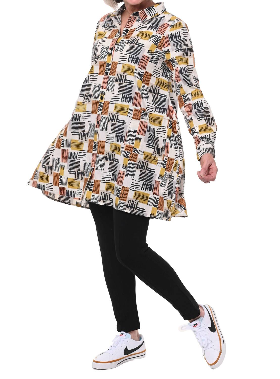 Tulip Clothing - Destin Button Down Tunic - clothing - cotton - directbrandpartner