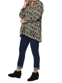 Tulip Clothing - Dorian Button Down Blouse - black - blouses - clothing
