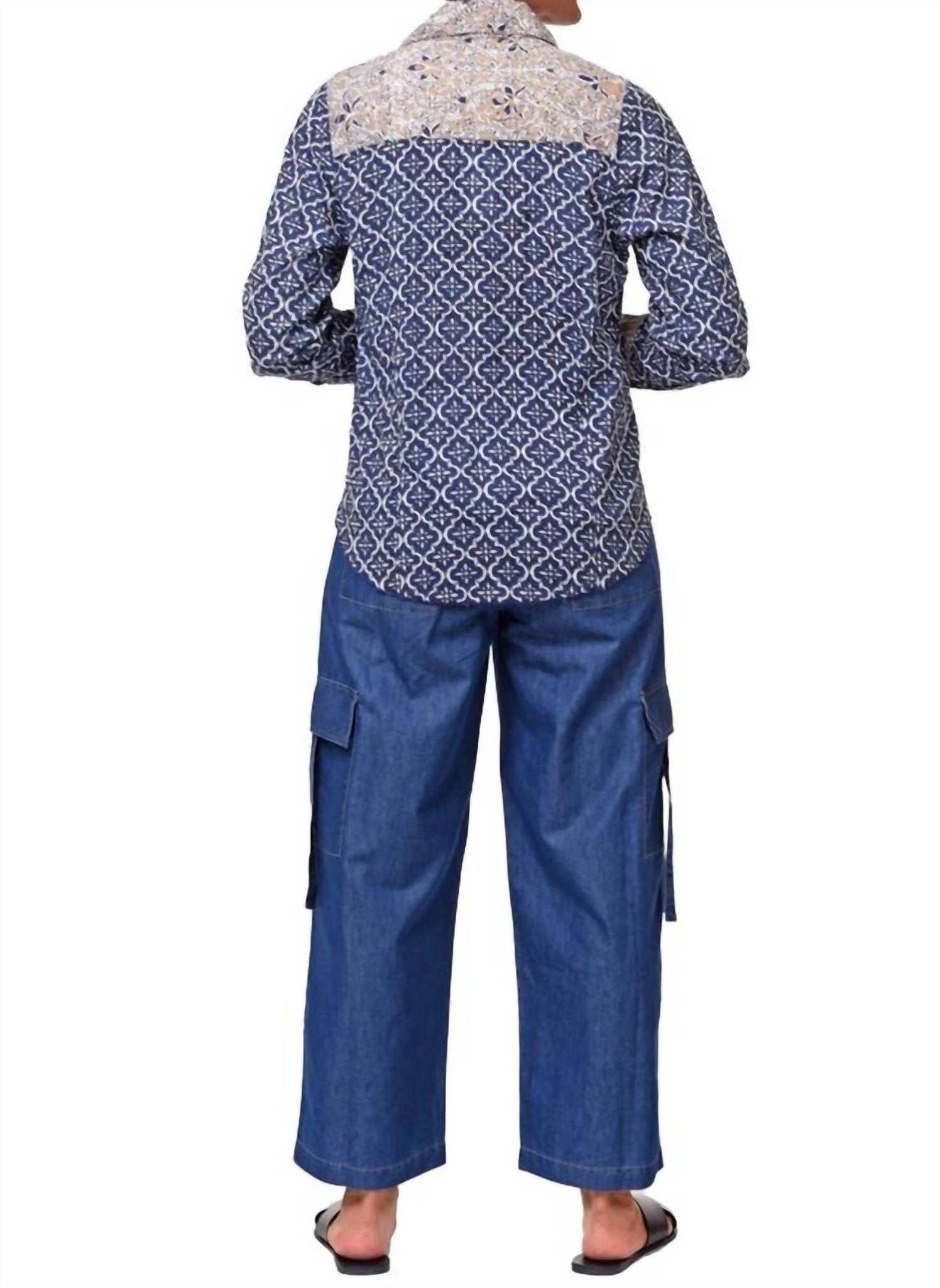 Tulip Clothing - Gretchen Button Down Blouse - blouses - blue - clothing