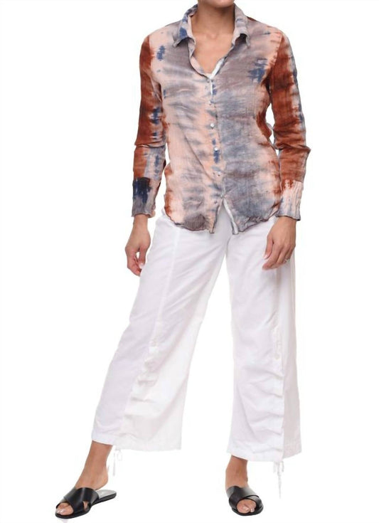 Tulip Clothing - Gretchen Button Down Blouse - blouses - brown - clothing