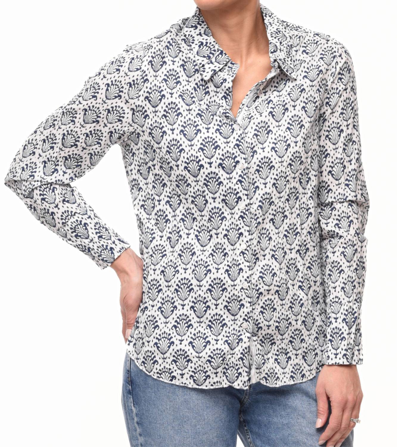 Tulip Clothing - Gretchen Button Down Blouse - blouses - clothing - cotton