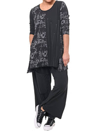 Tulip Clothing - Jacynda Tunic - black - clothing - cotton - blend