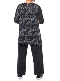 Tulip Clothing - Jacynda Tunic - black - clothing - cotton - blend