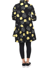 Tulip Clothing - Lauryn Button Down Tunic Shirt - black - button - down - shirts - clothing