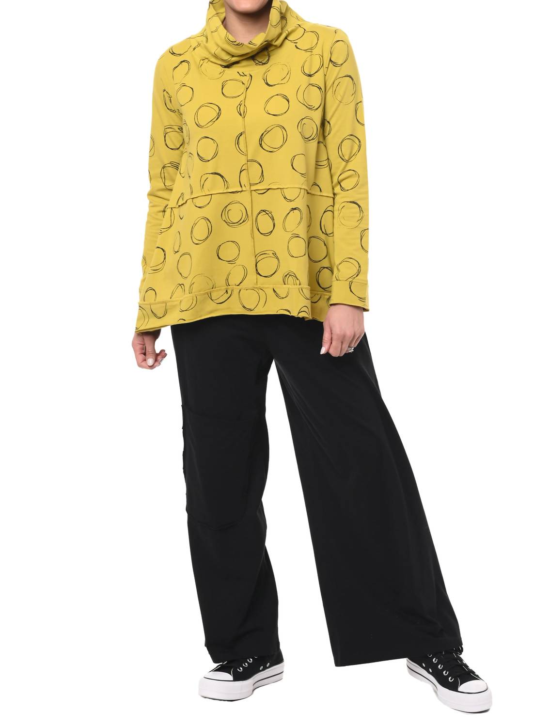 Tulip Clothing - Mazie Double-layer Cowl Neck Top