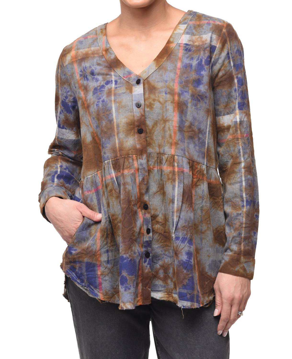 Tulip Clothing - Rosalinda Top - brown - clothing - cotton