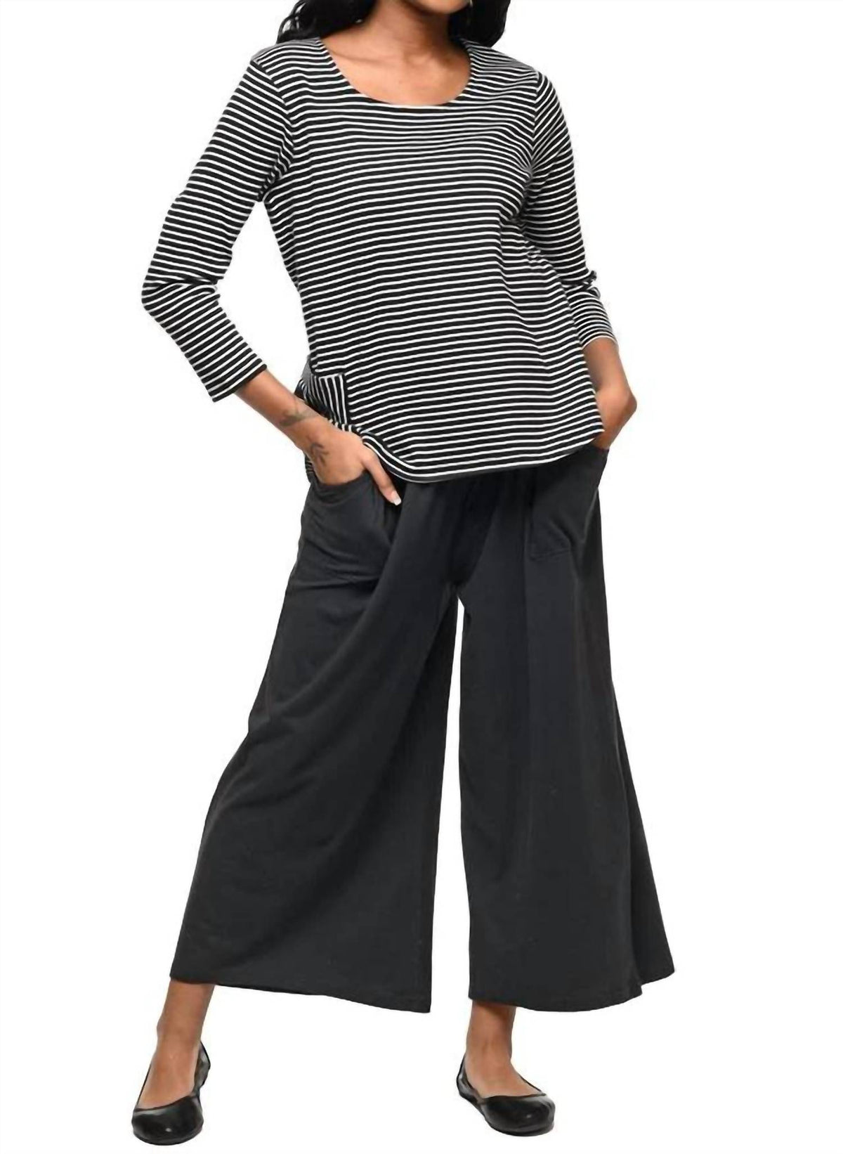 Tulip Clothing - Striped Flowy Top