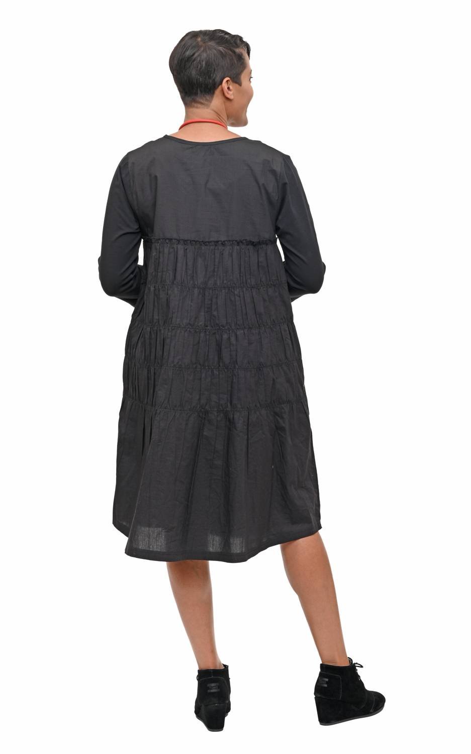 Tulip Clothing - Tabbie Dress - black - clothing - cotton - blend