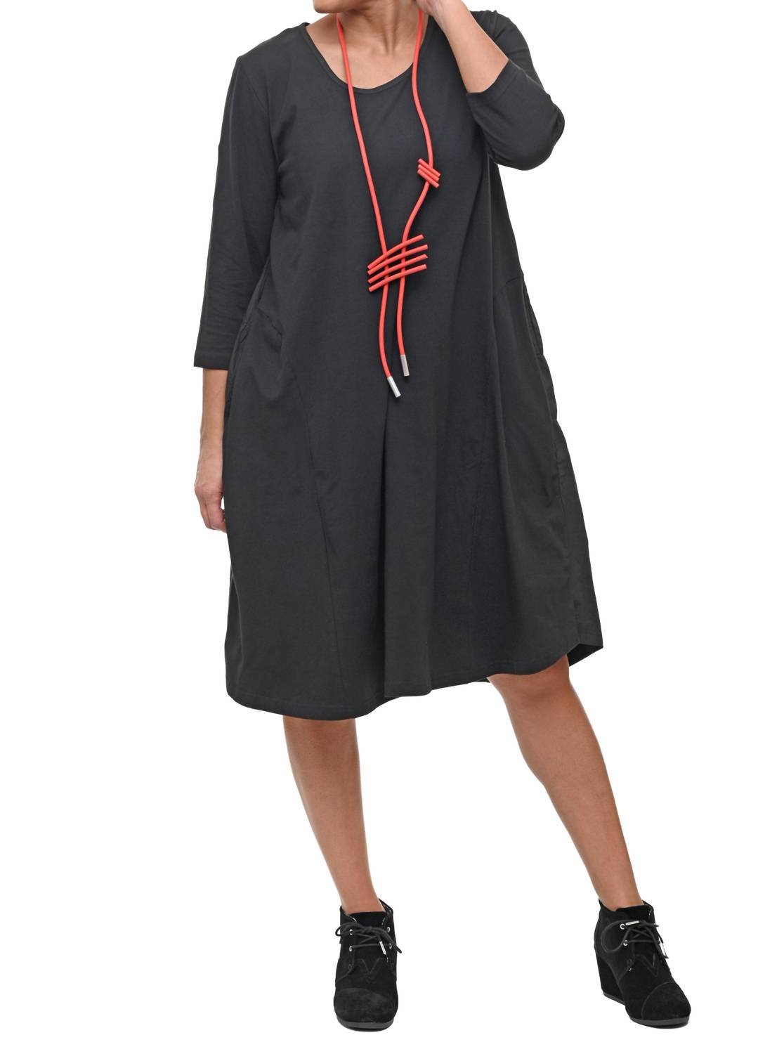 Tulip Clothing - Tabbie Dress - black - clothing - cotton - blend