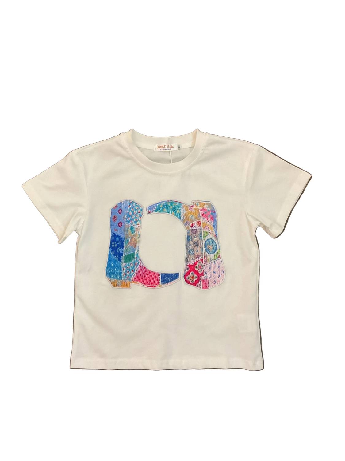 Tweenstyle - Girls Patchwork Boots Tee