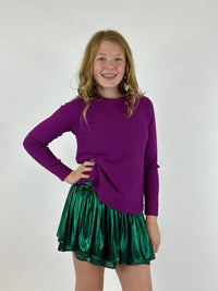Tweenstyle - Girl's Shimmer Plisse Skort - bottoms - clothing - green