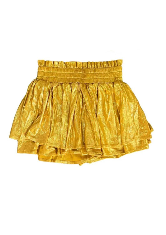 Tweenstyle - Girl's Shimmer Plisse Skort - bottoms - clothing - gold