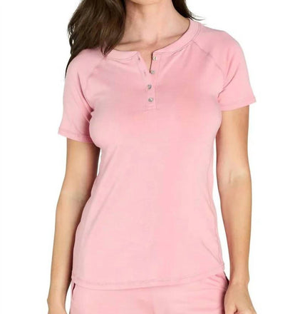 Twelve Eighty Eight - Olivia Short Sleeve Henley Tee