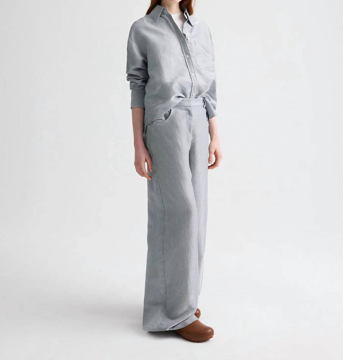 Twp - Big Joe Pinstripe-pattern Oversized Shirt