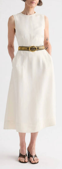 Twp - Darts Crew Neck Midi Dress