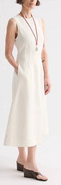 Twp - Darts Crew Neck Midi Dress