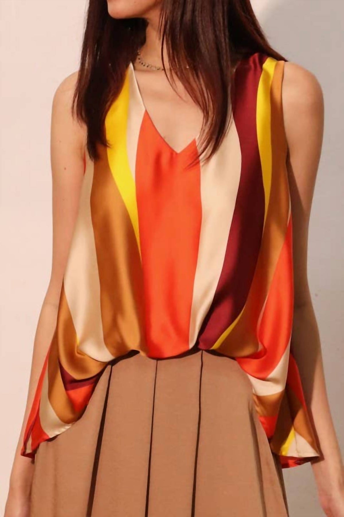 Tyche - Sunset Wonders Front Tucked Top