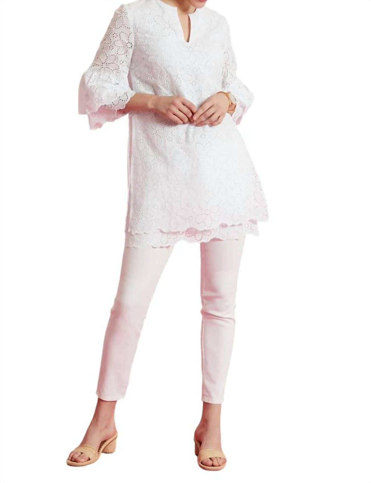 Tyler Boe - Christa Eyelet Tunic Top