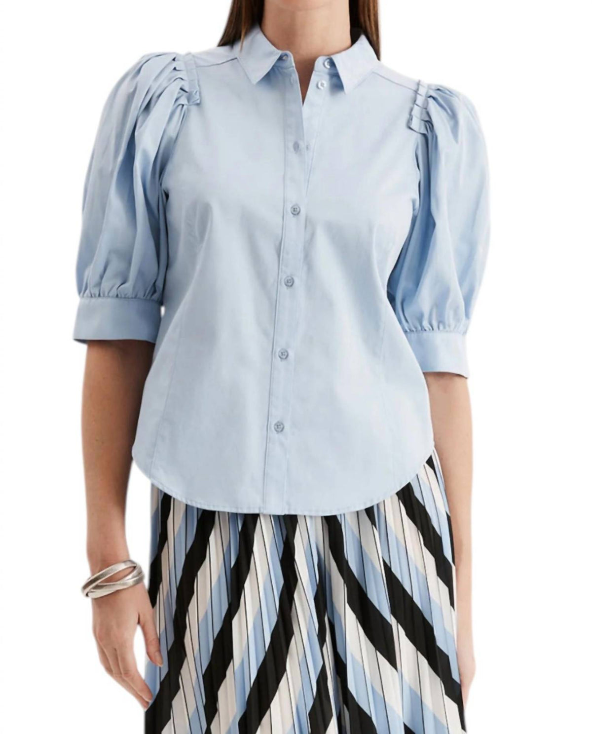 Tyler Boe - Dana Pleated Shoulder Blouse