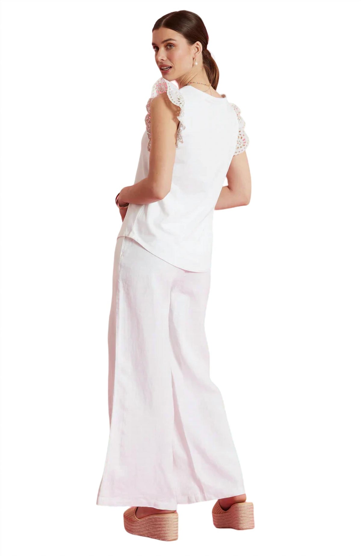 Tyler Boe - Erin Eyelet Sleeve Tee Top