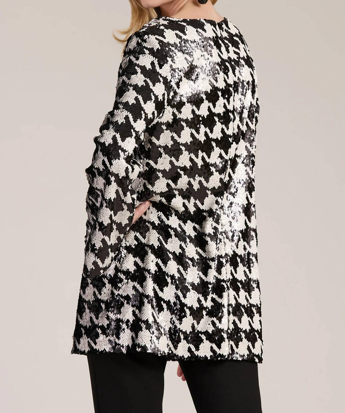 Tyler Boe - Sandra Sequin Houndstooth Tunic Top