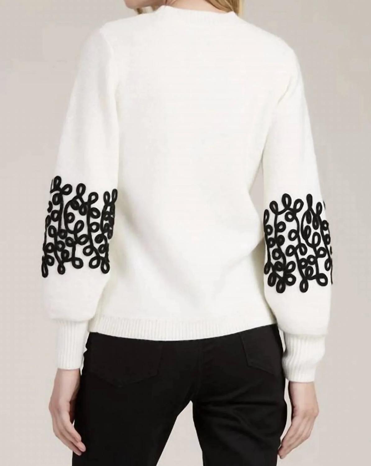 Tyler Boe - Soutach Trim Long Sleeve Sweater