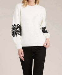 Tyler Boe - Soutach Trim Long Sleeve Sweater