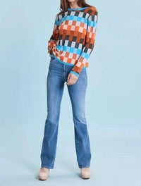 Tyler Boe - Stepped Pattern Crewneck Sweater - clothing - cotton - crew