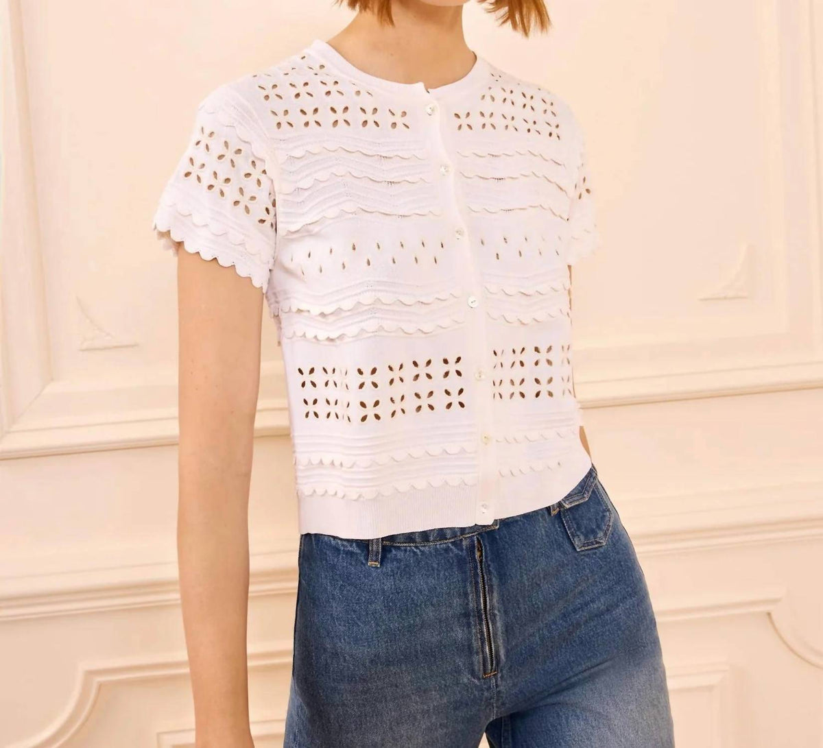 Ulla Johnson - Abriana Eyelet Knit Cardigan